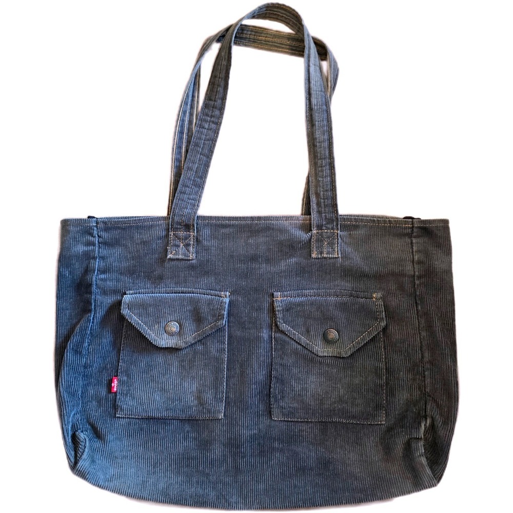 VTG 90s Yak Pak Levis Corduroy Tote Bag Shoulder Purse Cargo Pocket Y2K Grunge